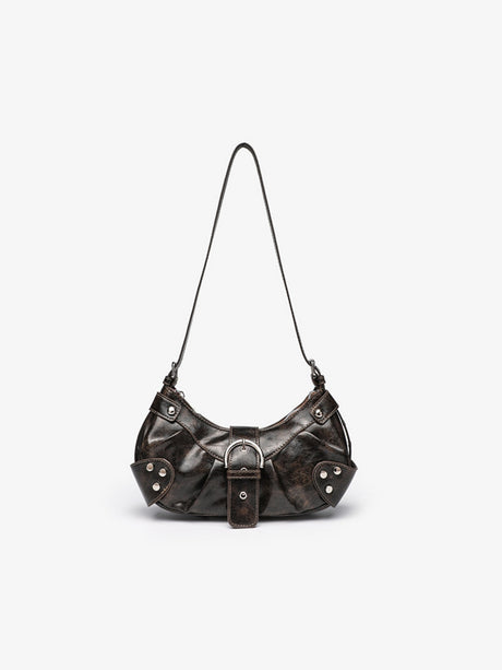 Stylish And Edgy Motorcycle Studded Shoulder Bag