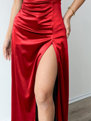 Camisoles Satin Slit Maxi Dresses