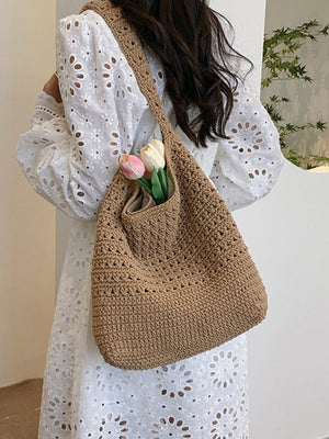 Woven Large-capacity Lightweight Shoulder Bag