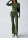 Yoga Long Sleeve T-shirts Straight-leg Pants Leisure 2-piece Sets
