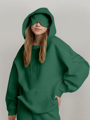 Sweats à capuche unis avec poche