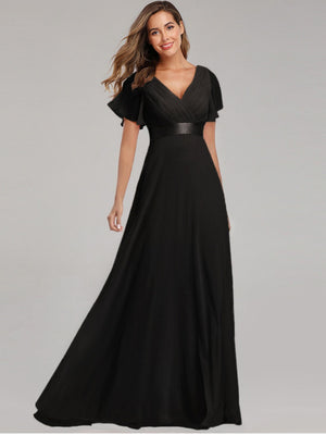 V-neck Chiffon Large Skirt Temperament Formal Dress Maxi Dresses