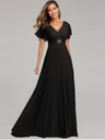 V-neck Chiffon Large Skirt Temperament Formal Dress Maxi Dresses