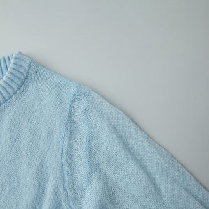 Mohair Crew Neck Pullover Sweater, Semi-sheer Base Layer Sweater