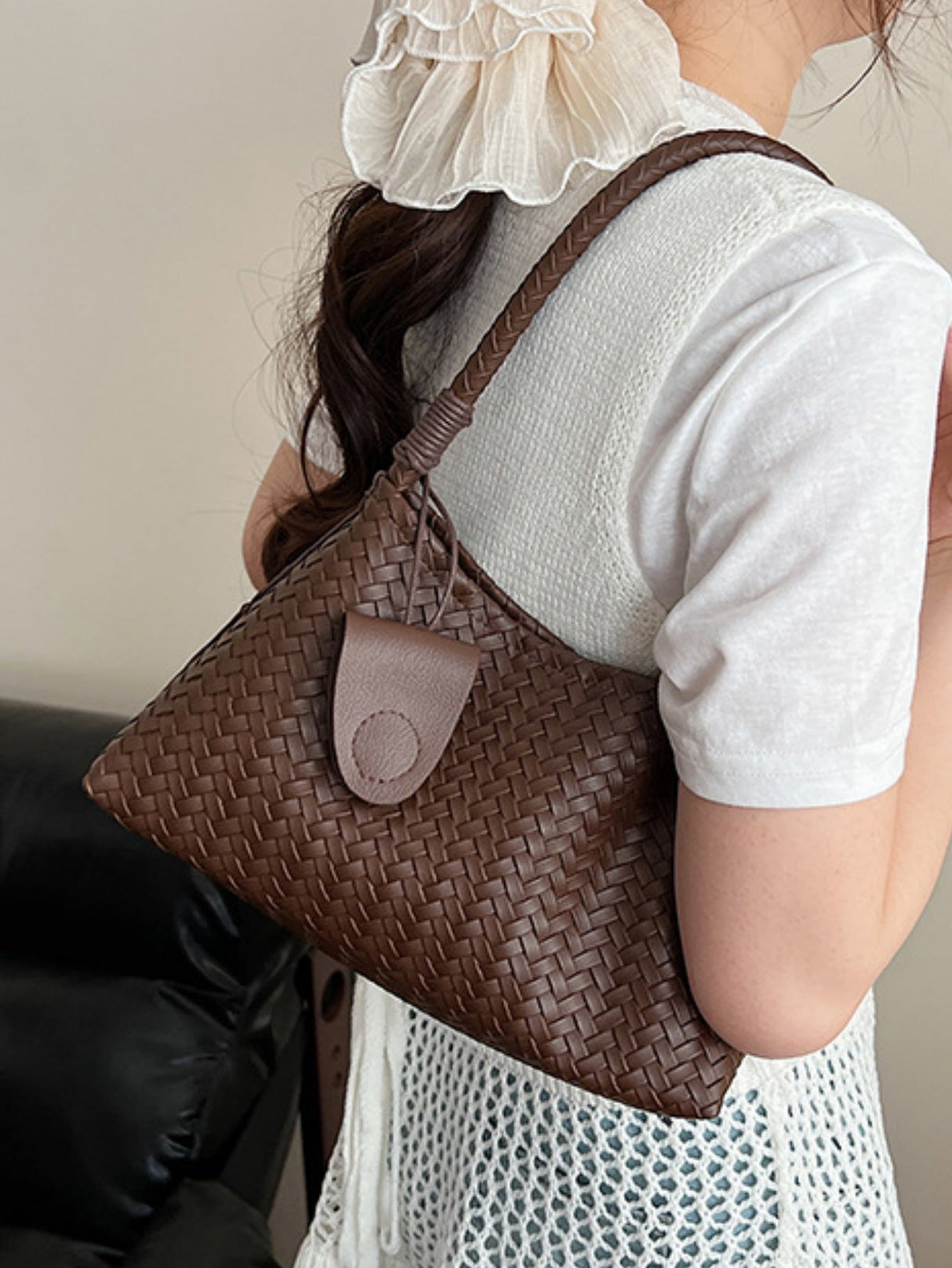 Woven Embossed Handbag