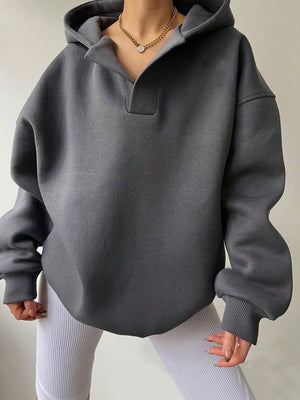 Liber Autumn Women's Hooded Solid Color Sweatshirts&Hoodies