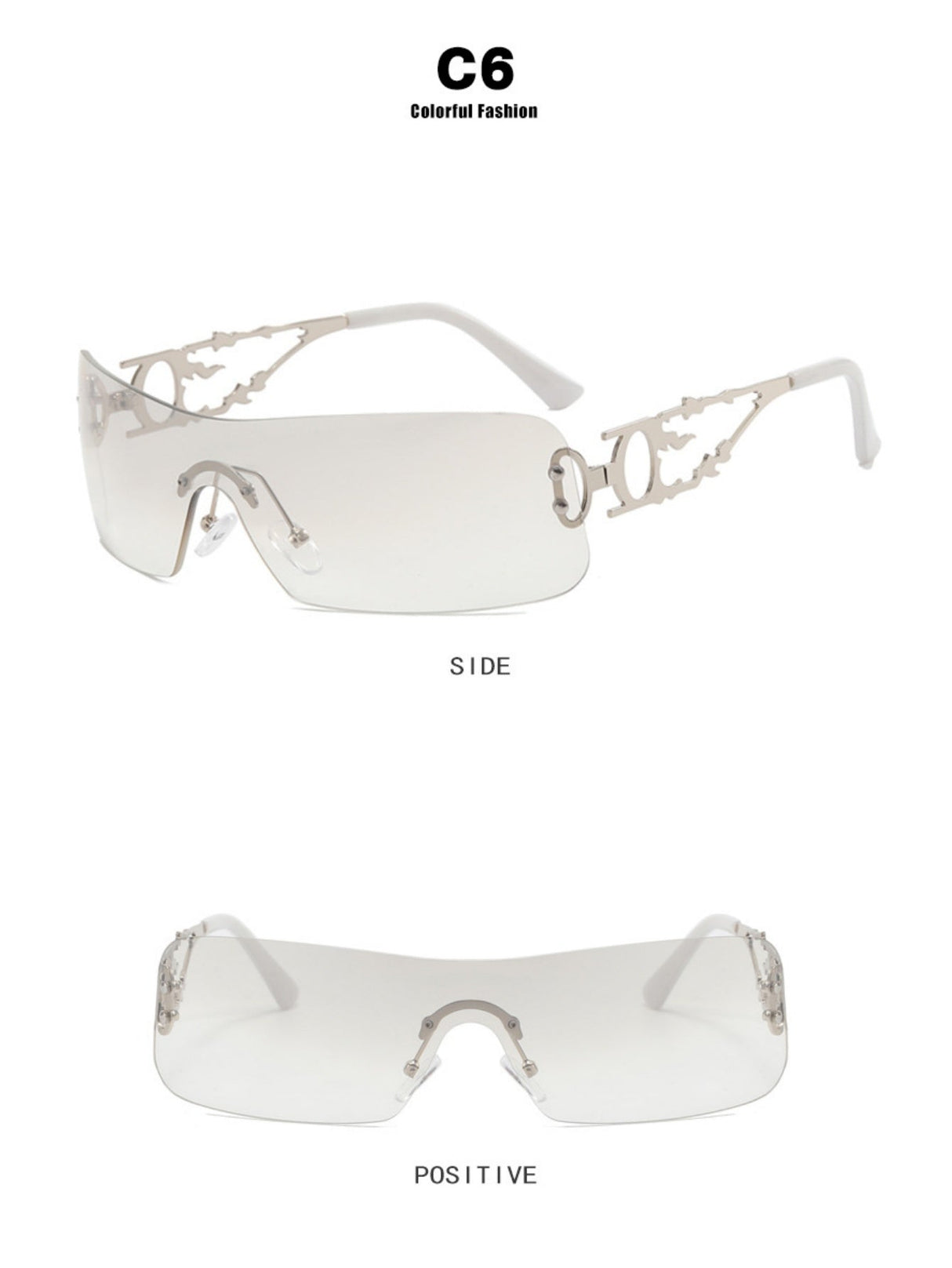 Frameless Cutout Sunglasses