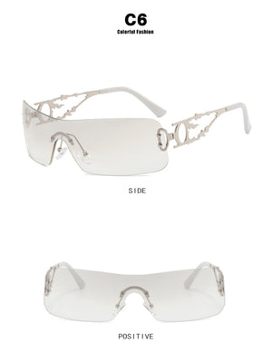 Frameless Cutout Sunglasses
