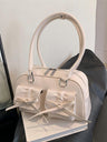 Bow-knot Horizontal Square Zipper Handbag