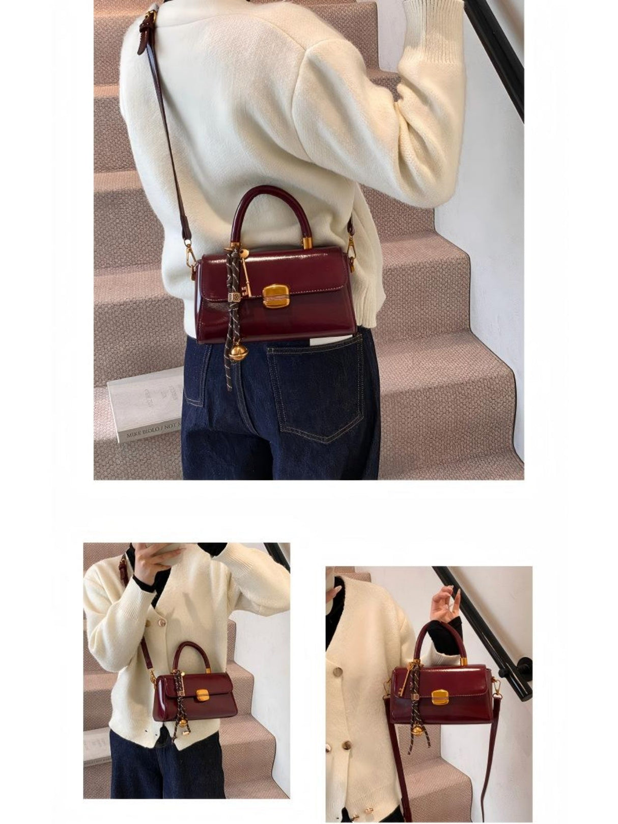 Retro-style Buckle Versatile Handbag