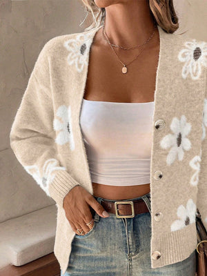 Flower pattern Cardigans
