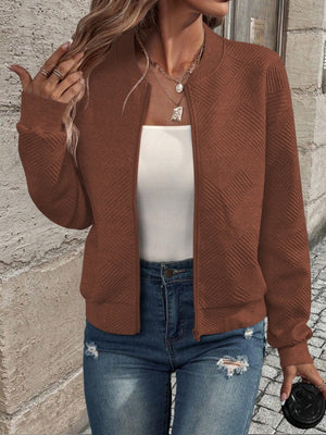 Liber Autumn Women's Zipper Geometric Patterns Jackets