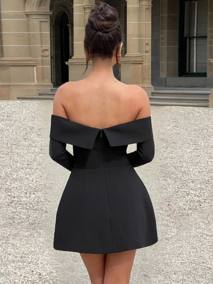 Liber Autumn Women's Off Shoulder Mini&Short Dresses