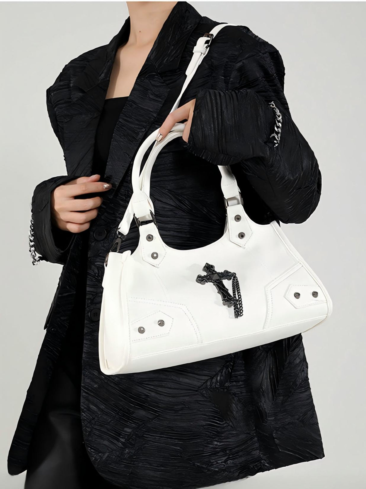 It's A Chain-studded Handbag.