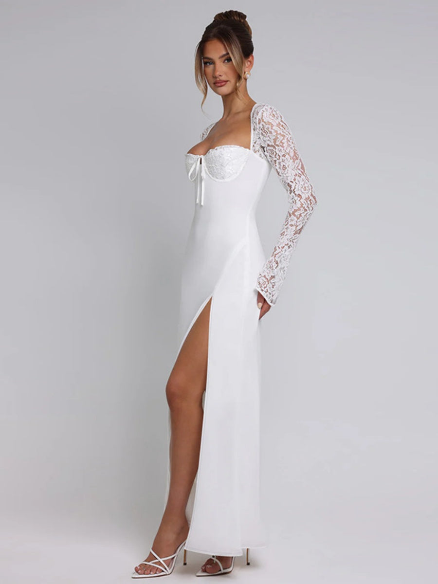 Liber Autumn Women's Slit Maxi Dresses