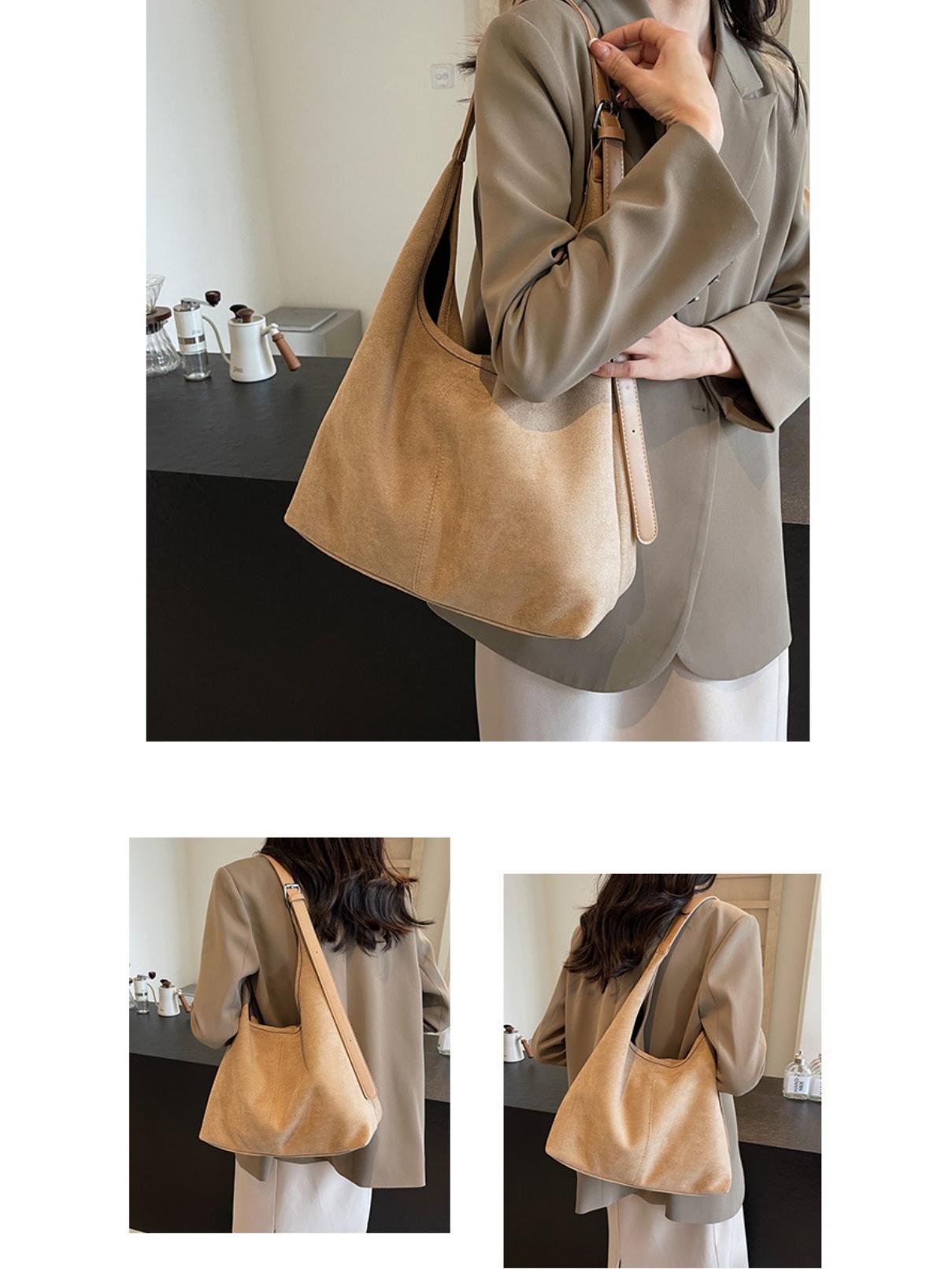 Large Capacity Suede Shoulder Bag