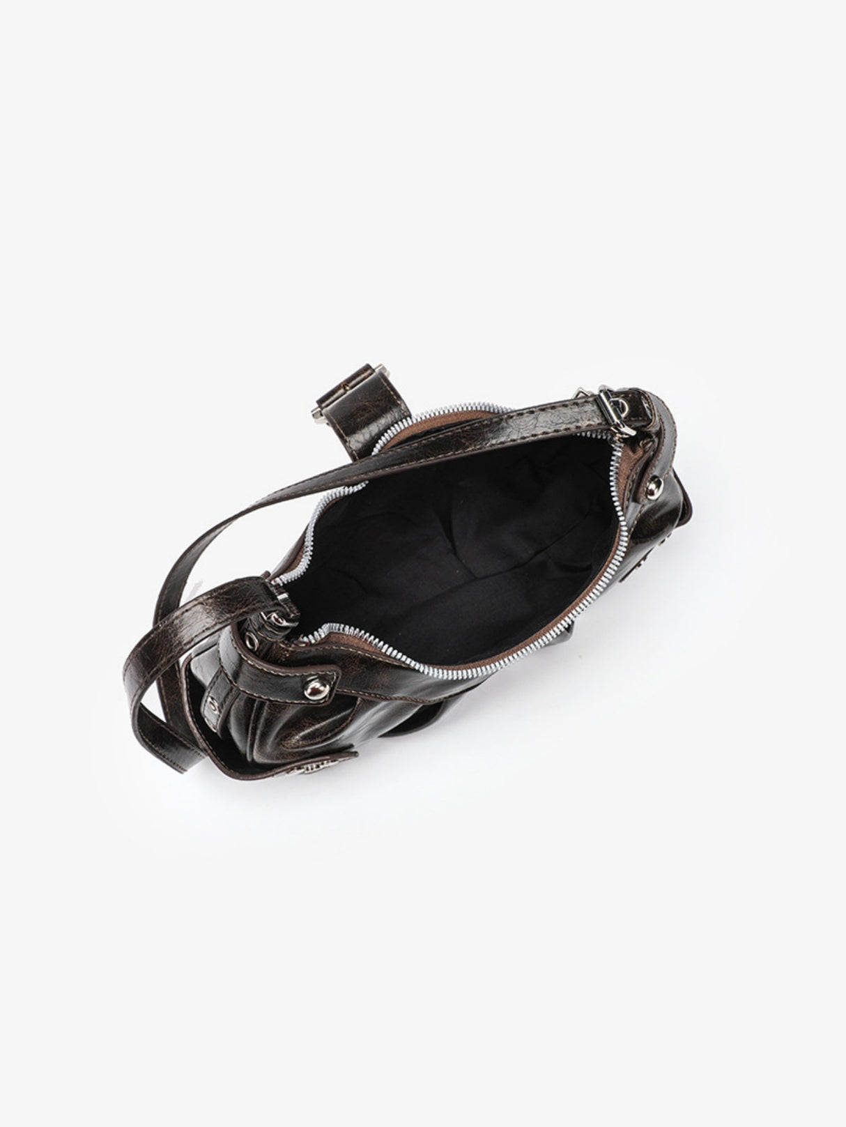 Stylish And Edgy Motorcycle Studded Shoulder Bag