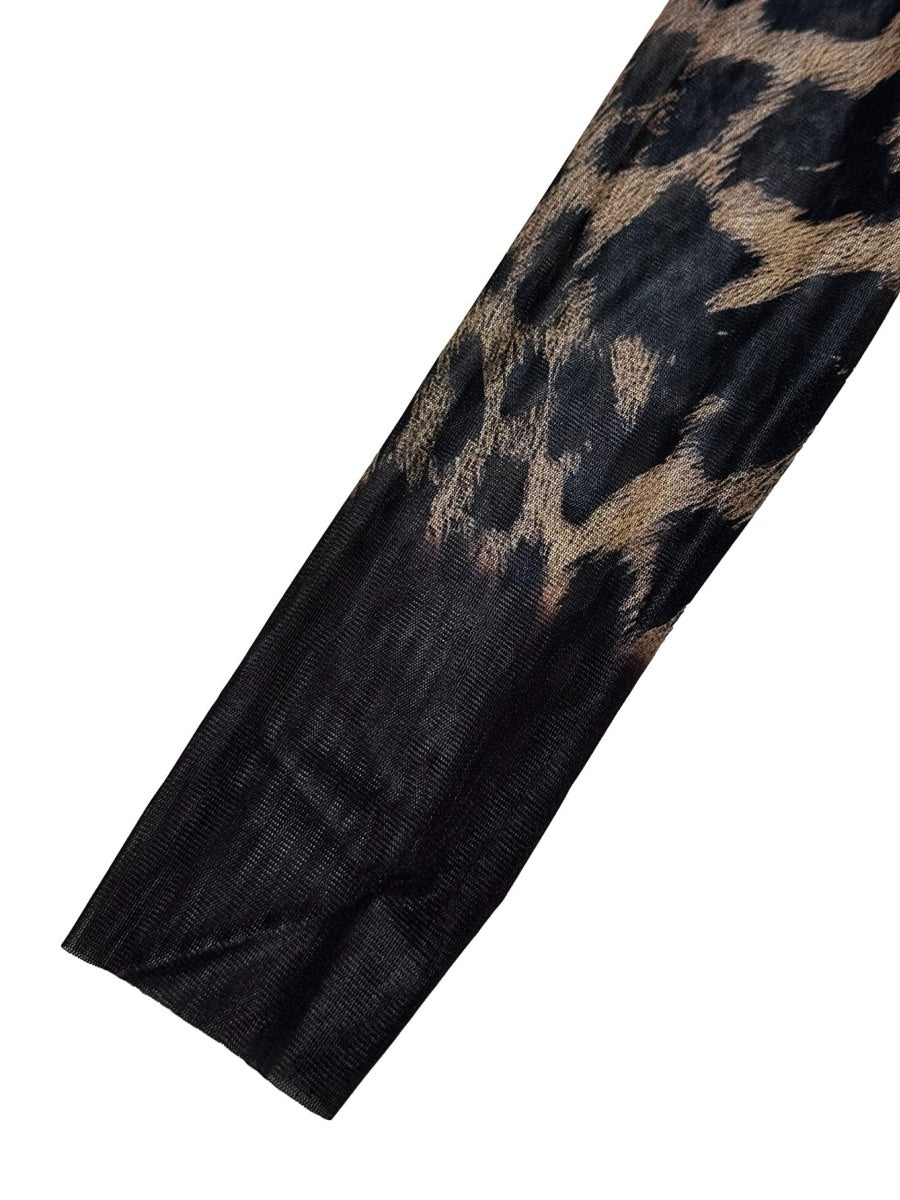 Ensembles 2 pièces taille haute à imprimé léopard