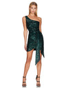Sleeveless Bodycon One Shoulder Sequins Bandage Mini&Short Dresses