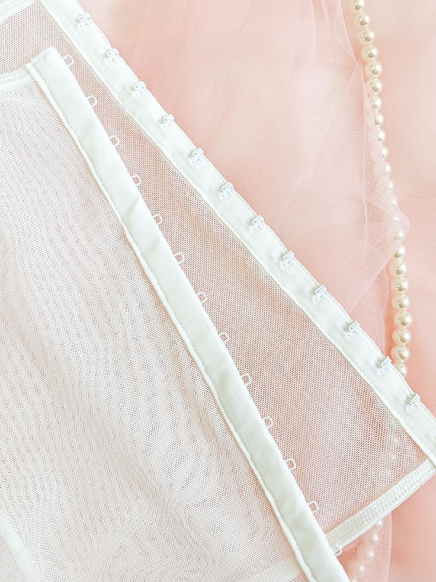 Lace Trim Splicing Mesh Perspective Camisoles