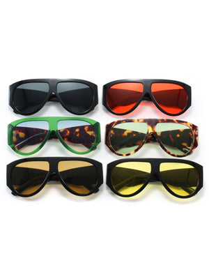 Large-framed Leopard-print Aviary-shaped Sunglasses