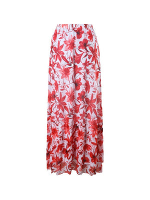 Blue And White Porcelain Print One-piece Slimming And Figure-flattering Long Swimsuit And Sun Protection Dress Two-piece Set
