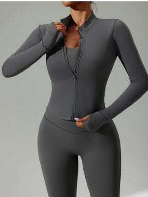Tight Fit Yoga Sports Quick-drying Three-piece Gym Outfit