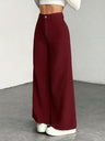 High Waist Loose Slimming Solid Color Wide Leg Pants