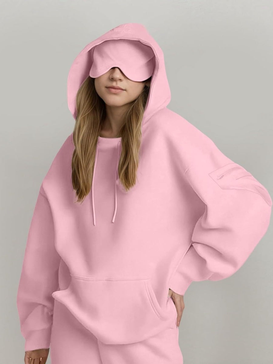Liber Summer Women's Pocket Solid Color Sweatshirts&Hoodies