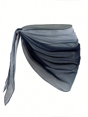 Gradient Color Tie Beach Dress