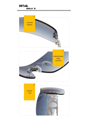 Frameless Cutout Sunglasses