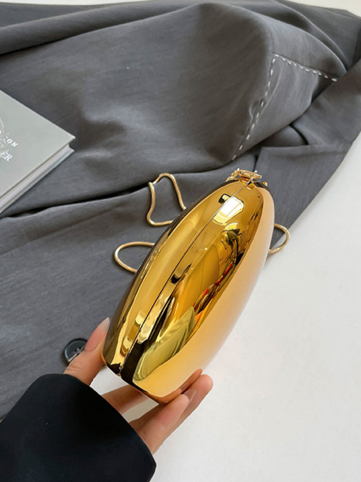 Mirrored Acrylic Evening Fashion Shoulder/Crossbody Bag