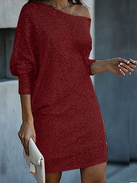 One-shoulder Sequined Mini Dress