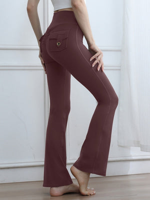 High Waist Tooling Yoga Micro-horn Peach Butt Tight Fit Sports Pants