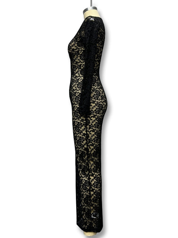 Liber Autumn Women's Lace Lace Maxi Dresses