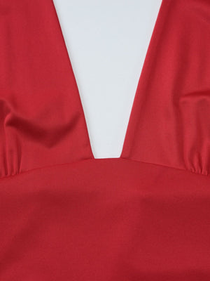 【SHIP AS USUAL】Deep V Backless Halter Jacket Tank Tops