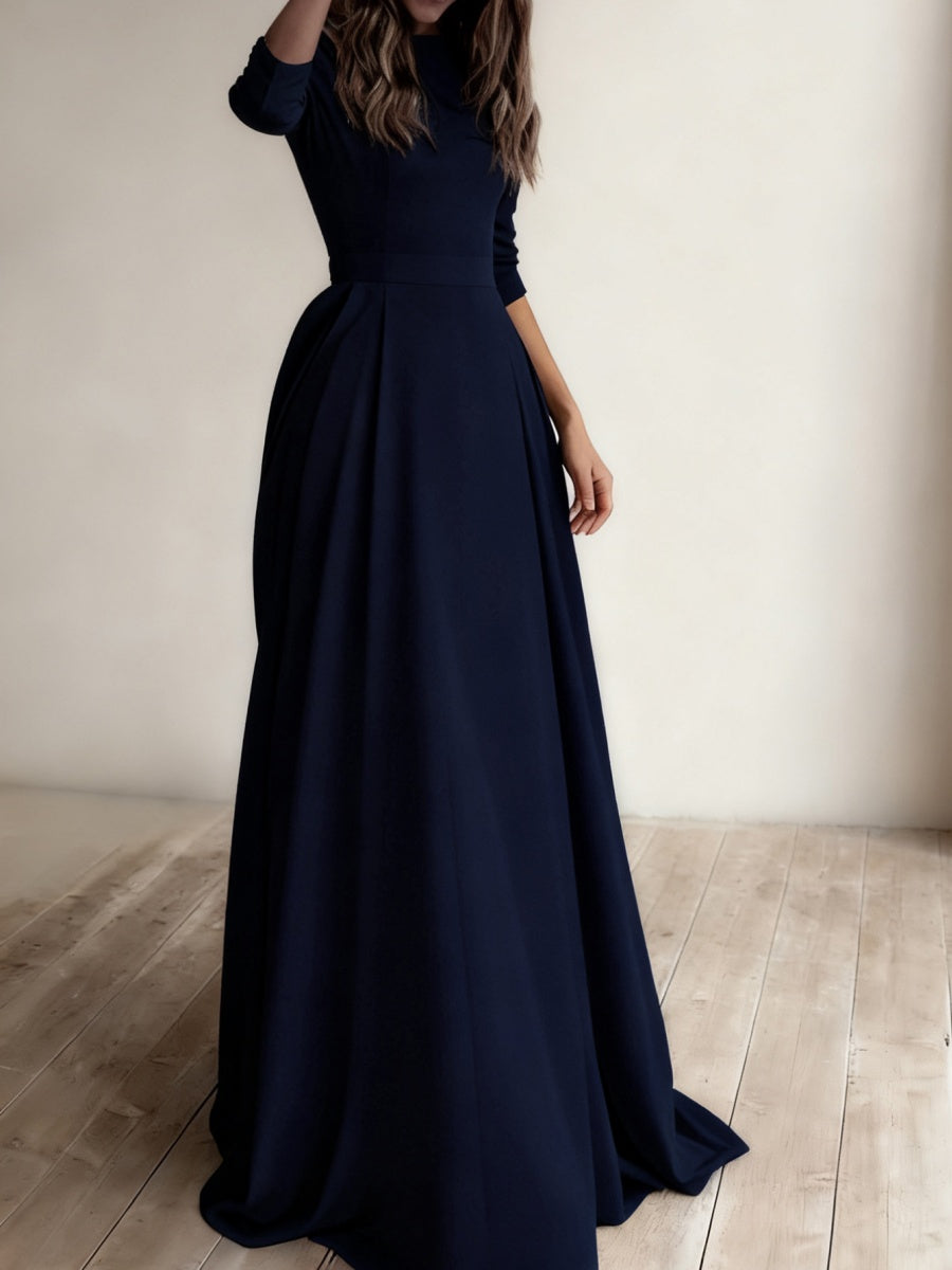Simplicity Long Sleeve Parties Maxi Dresses