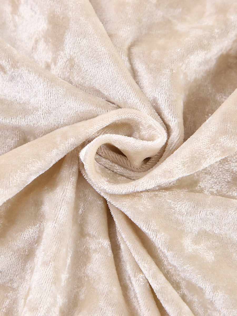 Warmhaltender, dicker Samt-Pyjama-Set mit langen Ärmeln und langen Beinen (zweiteilig)