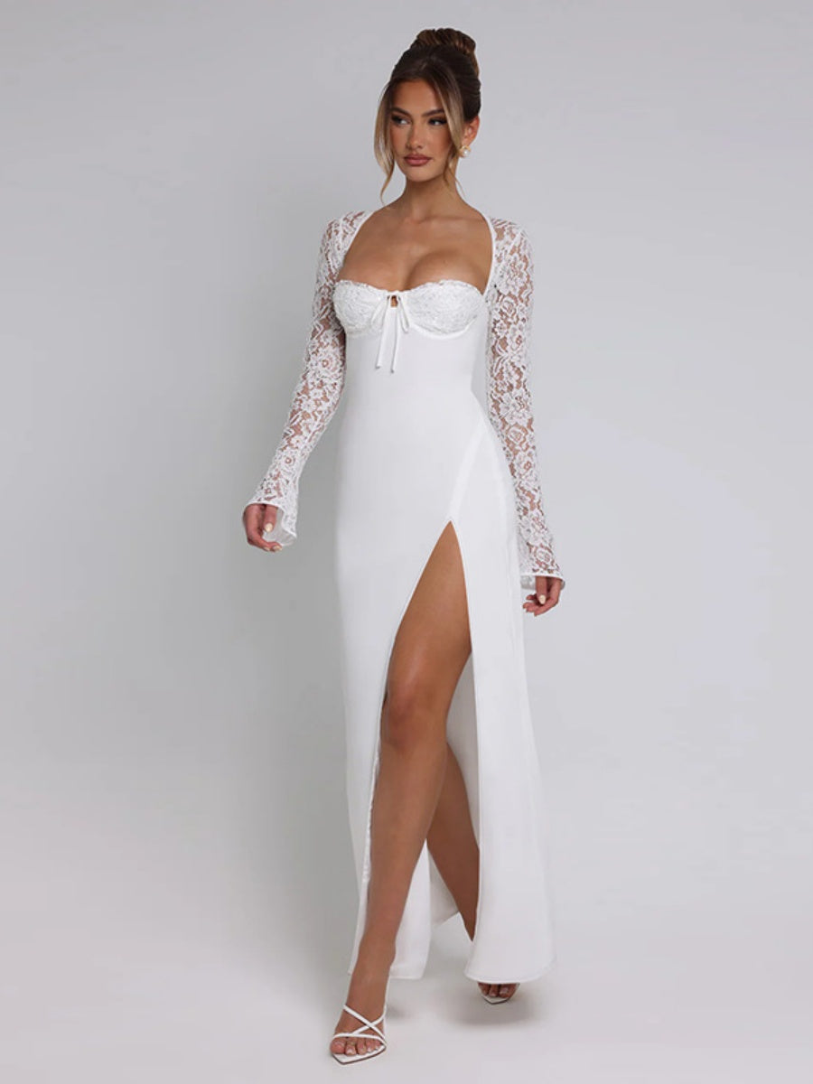 Liber Autumn Women's Slit Maxi Dresses