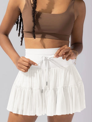 Culottes Sports Pocket Mesh High Waist Skirts