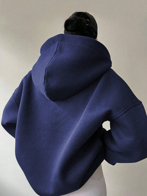 Liber Autumn Women's Hooded Solid Color Sweatshirts&Hoodies