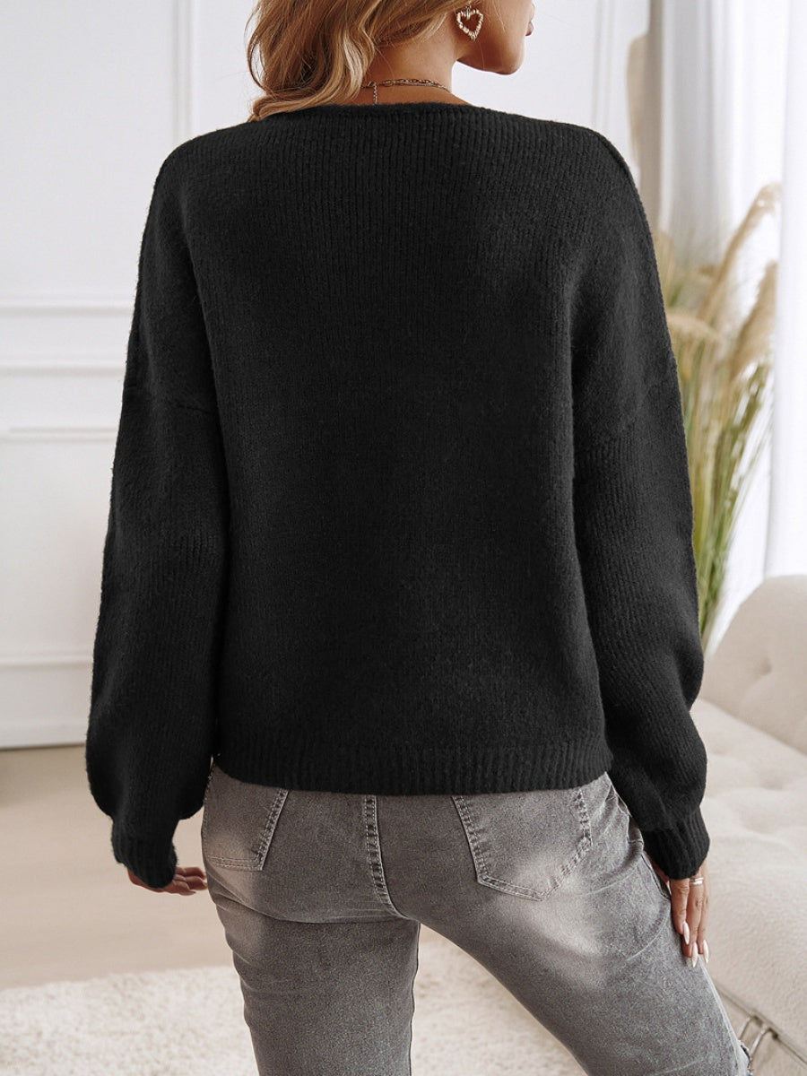 Lace up Bow Hollow Sweaters