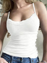 Solid Color Lace Camisole