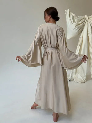 V-neck Thin Strap Nightgown Lazy Style Parties Maxi Dresses