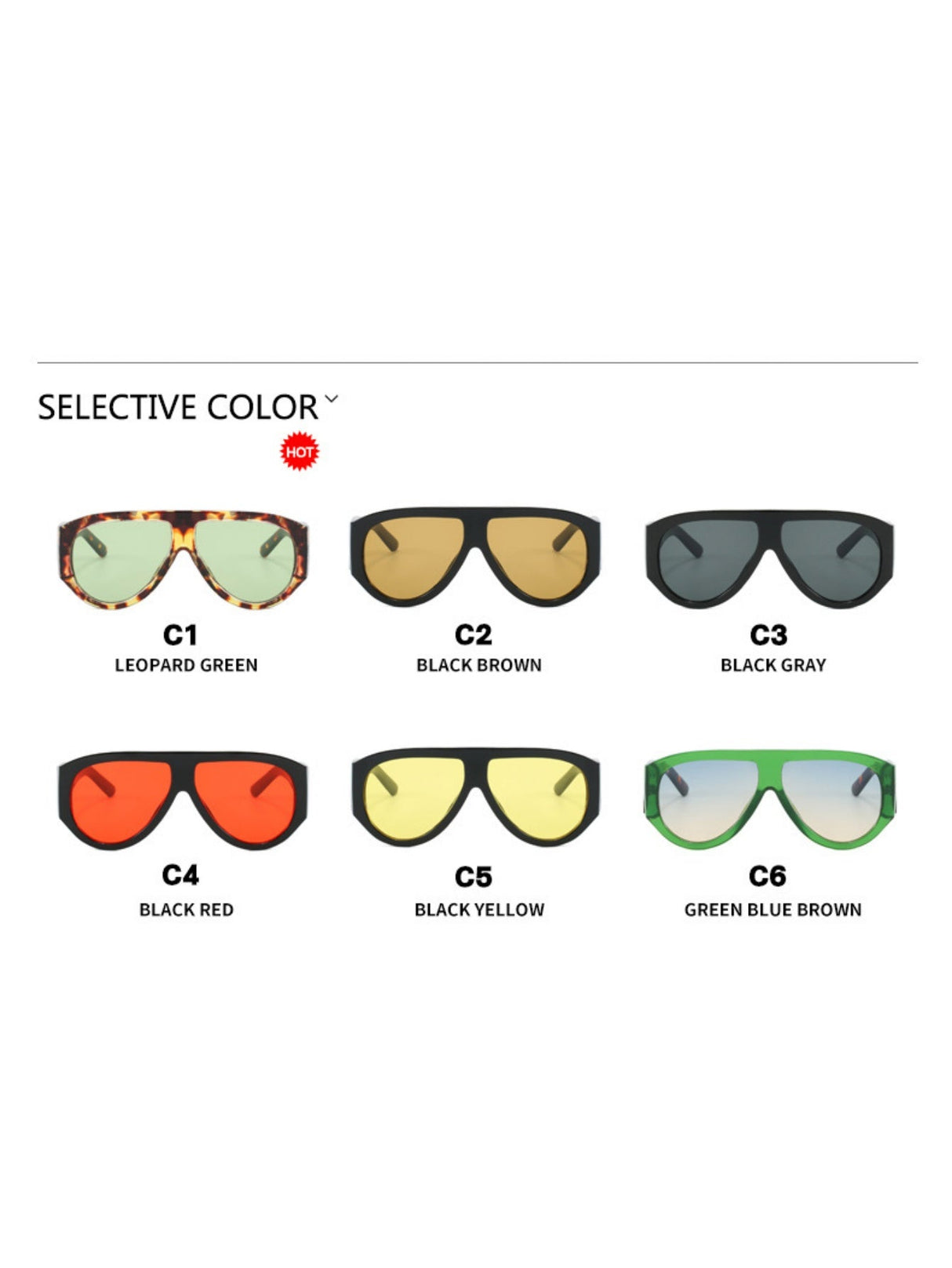 Large-framed Leopard-print Aviary-shaped Sunglasses