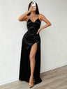Camisoles Satin Slit Maxi Dresses