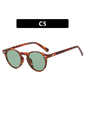 Lunettes de soleil rondes au style rétro minimaliste