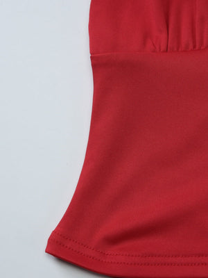 【SHIP AS USUAL】Deep V Backless Halter Jacket Tank Tops