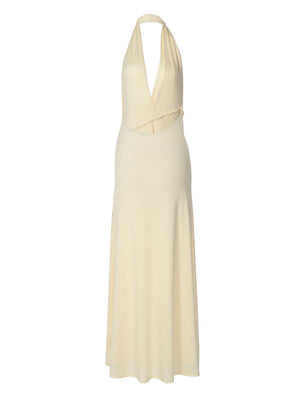 V-neck Halter Irregular Parties Maxi Dresses