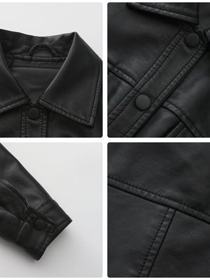 Single-breasted Pocket Lapel Short Trucker Jackets